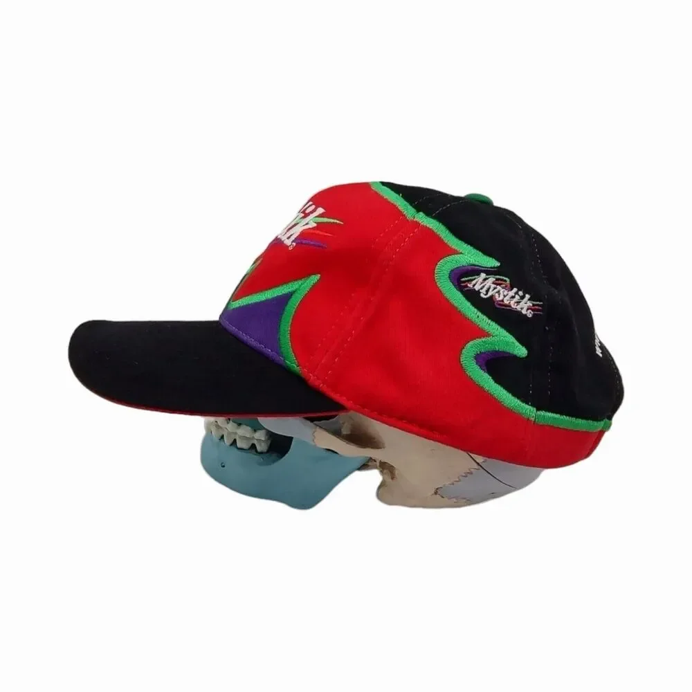 Mystik Lubricants Citgo Oil Adjustable Golf Hat Ball Cap Green Purple Color Pop